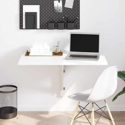 vidaXL Folding Wall Table White 100x60 cm