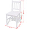 vidaXL Five Piece Dining Set Pinewood White