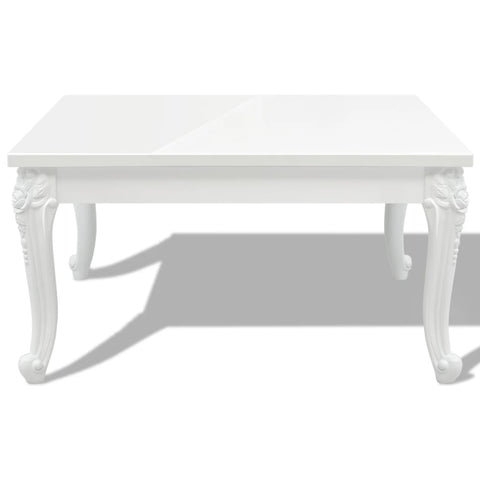 vidaXL Coffee Table 80x80x42 cm High Gloss White