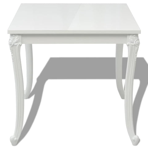 vidaXL Dining Table 80x80x76 cm High Gloss White