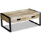 vidaXL Coffee Table with 2 Drawers Solid Mango Wood 100x60x40 cm
