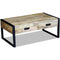 vidaXL Coffee Table with 2 Drawers Solid Mango Wood 100x60x40 cm