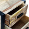 vidaXL Side Table with 2 Drawers Solid Mango Wood 43x33x51 cm