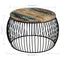 vidaXL Coffee Table Round Solid Reclaimed Wood 68x37 cm