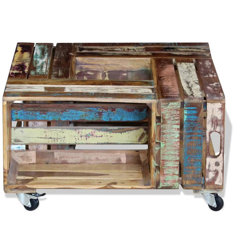 vidaXL Coffee Table Solid Reclaimed Wood 70x70x35 cm