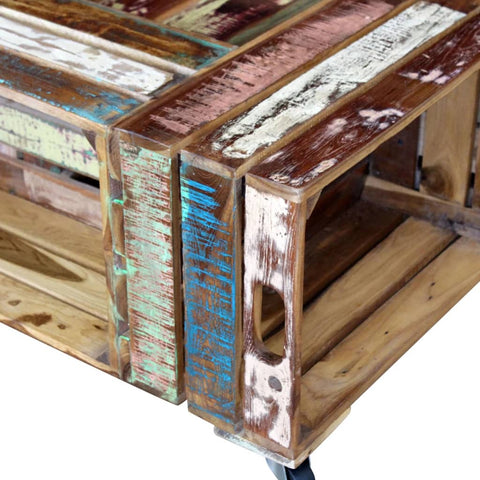 vidaXL Coffee Table Solid Reclaimed Wood 70x70x35 cm