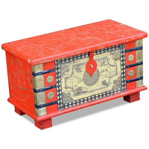 vidaXL Storage Chest Red Mango Wood 80x40x45 cm