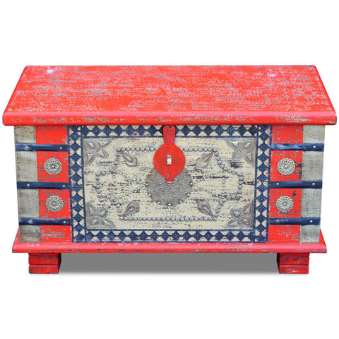 vidaXL Storage Chest Red Mango Wood 80x40x45 cm