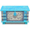vidaXL Storage Chest Blue Mango Wood 80x40x45 cm