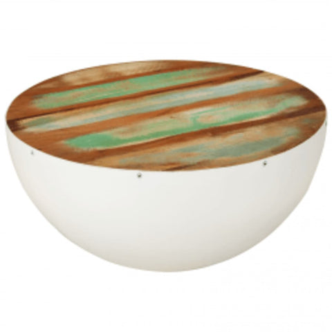 vidaXL Bowl Shaped Coffee Table Solid Reclaimed Wood 60x60x30 cm