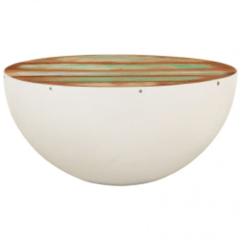 vidaXL Bowl Shaped Coffee Table Solid Reclaimed Wood 60x60x30 cm