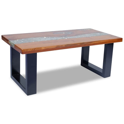 vidaXL Coffee Table Teak Resin 100x50 cm