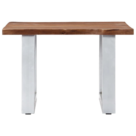vidaXL Coffee Table with Live Edges 60x60x40 cm Solid Acacia Wood