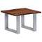 vidaXL Coffee Table with Live Edges 60x60x40 cm Solid Acacia Wood