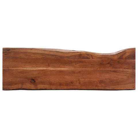 vidaXL Console Table 115x35x76 cm Solid Aacia Wood and Iron