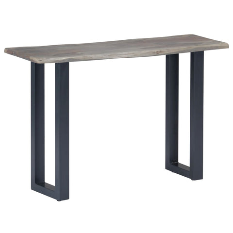 vidaXL Console Table Grey 115x35x76 cm Solid Aacia Wood and Iron