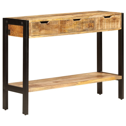 vidaXL Sideboard with 3 Drawers 110x35x75 cm Solid Mango Wood