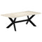 vidaXL Dining Table White 200x100x75 cm Solid Mango Wood