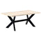 vidaXL Dining Table White 180x90x75 cm Solid Mango Wood
