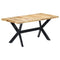 vidaXL Dining Table 160x80x75 cm Solid Rough Mango Wood