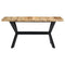 vidaXL Dining Table 140x70x75 cm Solid Rough Mango Wood