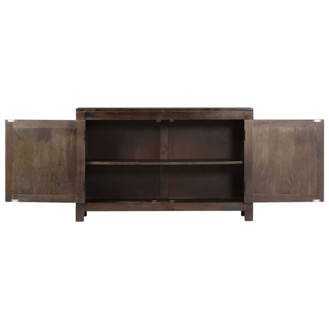 vidaXL Sideboard with Carved Design 110x35x70 cm Solid Mango Wood
