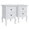 vidaXL Nightstands 4 pcs with 2 Drawers MDF White