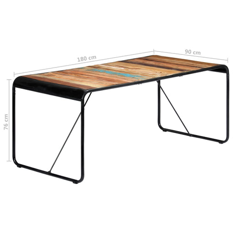 vidaXL Dining Table 180x90x76 cm Solid Reclaimed Wood