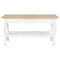vidaXL Coffee Table White and Brown 87.5x42x44 cm Solid Pine Wood