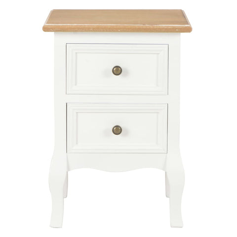 vidaXL Bedside Cabinet 2 pcs White 35x30x49 cm MDF