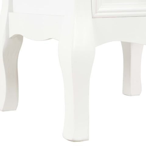 vidaXL Bedside Cabinet 2 pcs White 35x30x49 cm MDF