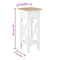 vidaXL Side Table White 27x27x65.5 cm Wood