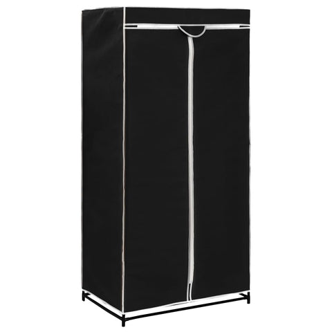 vidaXL Wardrobes 2 pcs Black 75x50x160 cm