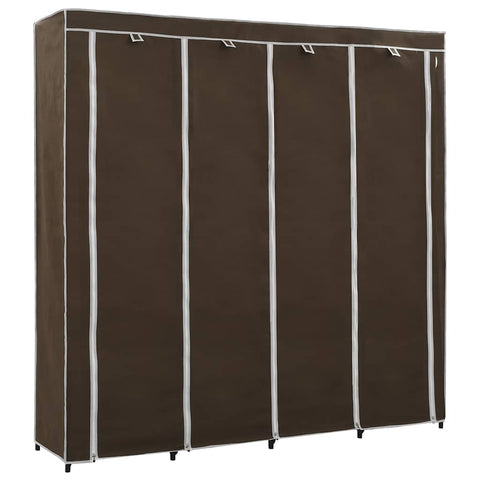 vidaXL Wardrobe with 4 Compartments Brown 175x45x170 cm