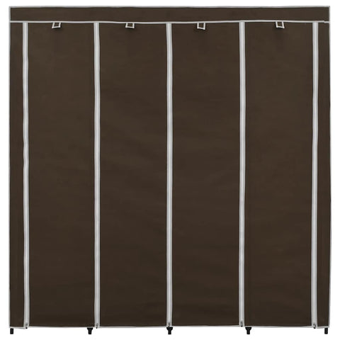 vidaXL Wardrobe with 4 Compartments Brown 175x45x170 cm