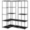 vidaXL Corner Wardrobe Black 130x87x169 cm