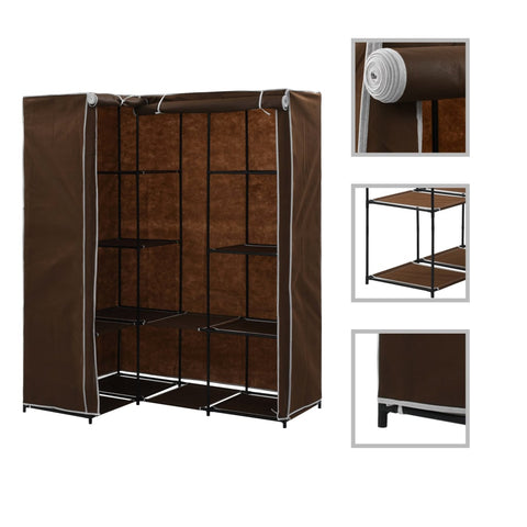 vidaXL Corner Wardrobe Brown 130x87x169 cm