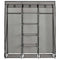 vidaXL Wardrobe with Compartments and Rods Grey 150x45x175 cm Fabric