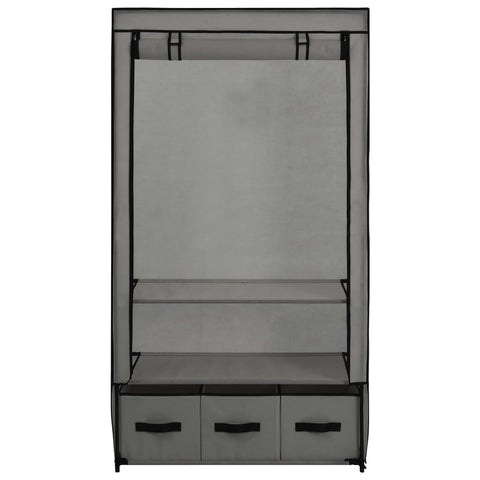 vidaXL Wardrobe Grey 87x49x159 cm Fabric