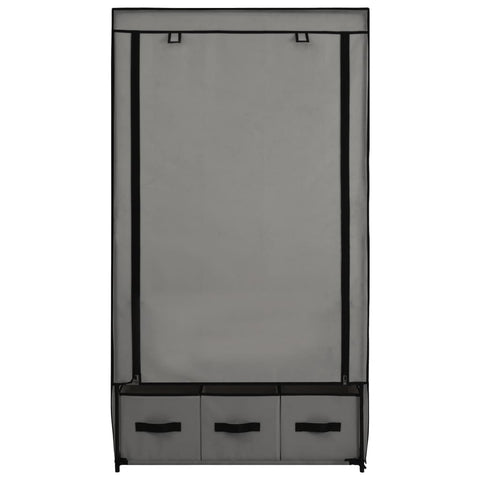vidaXL Wardrobe Grey 87x49x159 cm Fabric