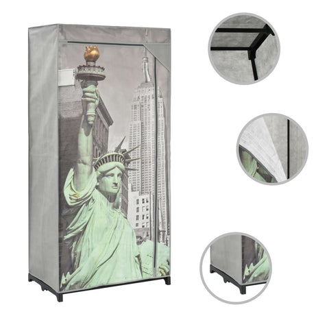 vidaXL Wardrobe New York 75x45x160 cm Fabric