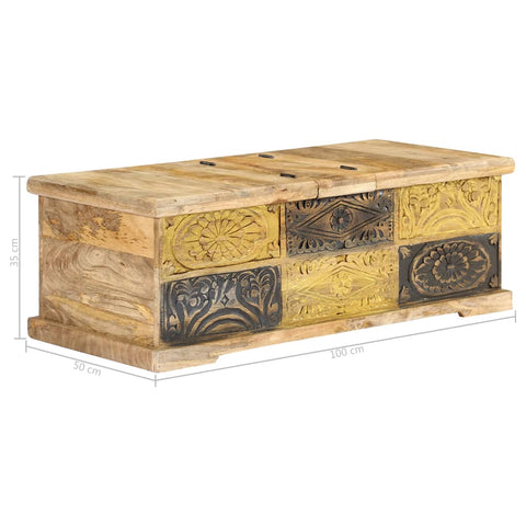 vidaXL Coffee Table 100x50x35 cm Solid Mango Wood