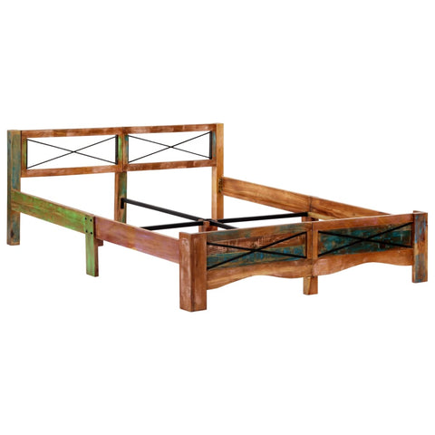 vidaXL Bed Frame without Mattress Solid Reclaimed Wood 160x200 cm