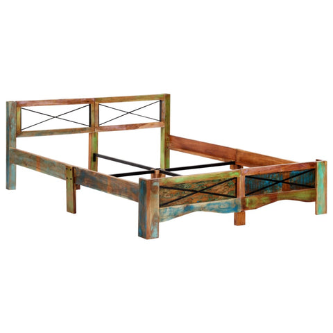 vidaXL Bed Frame without Mattress Solid Reclaimed Wood 160x200 cm