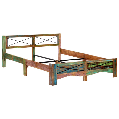 vidaXL Bed Frame without Mattress Solid Reclaimed Wood 160x200 cm