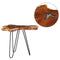 vidaXL Coffee Table 70x45 cm Solid Teak Wood and Polyresin
