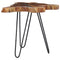vidaXL Coffee Table 70x45 cm Solid Teak Wood and Polyresin