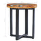 vidaXL Coffee Table 40x45 cm Solid Teak Wood and Polyresin