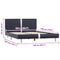 vidaXL Bed Frame without Mattress Black Faux Leather 135x190 cm Double