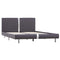 vidaXL Bed Frame without Mattress Grey Faux Leather 135x190 cm Double